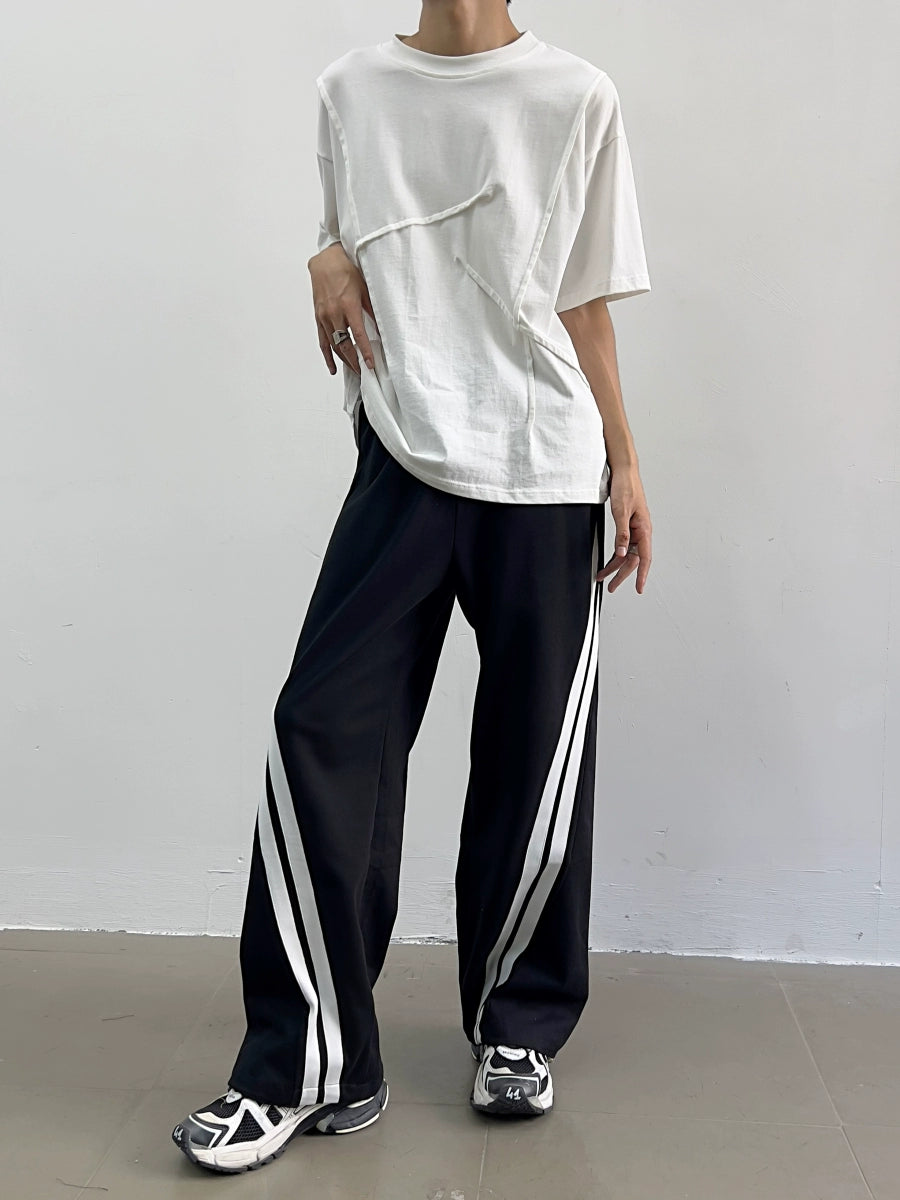 High Waist Sporty Wide-Leg Sporty Pants WN7364