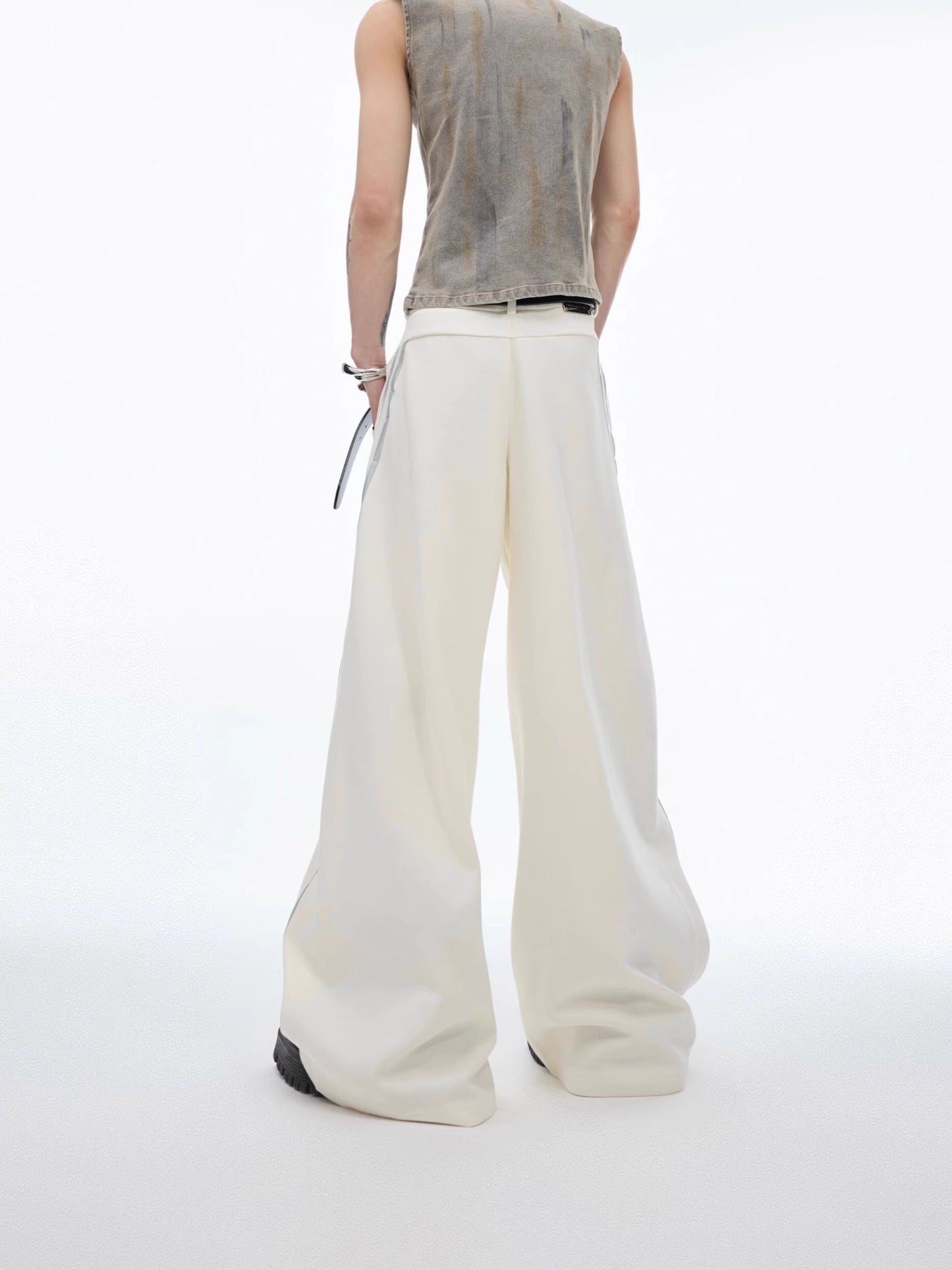 Side Stripes Wide Leg Trousers WN6491