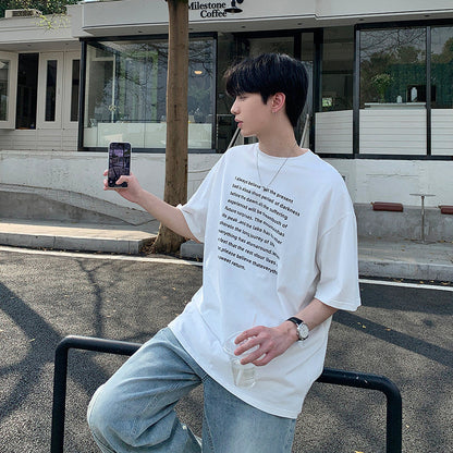 Letter Print Short Sleeve T-Shirt WN25021
