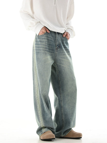 Washed Wide-Leg Denim Jeans WN10392