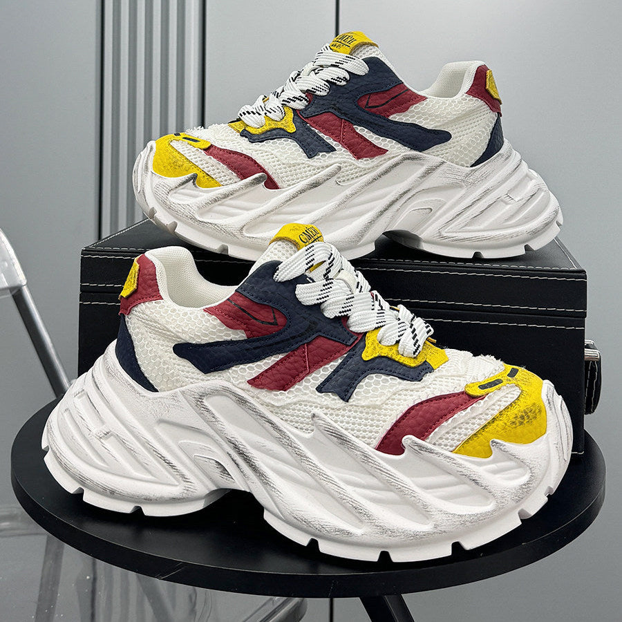 Mesh Washed Thick Sole Sneakers WN24661