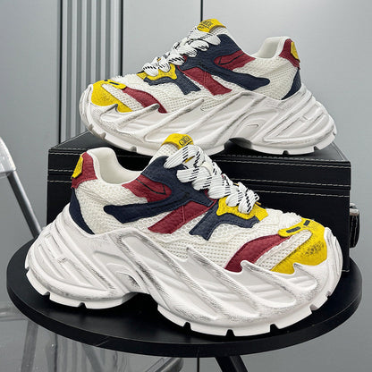 Mesh Washed Thick Sole Sneakers WN24661