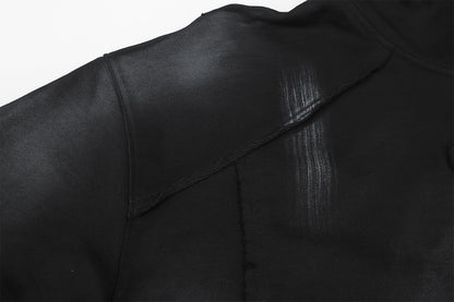 Spray Paint Wash Raw Edge Pullover Hoodie WN25713
