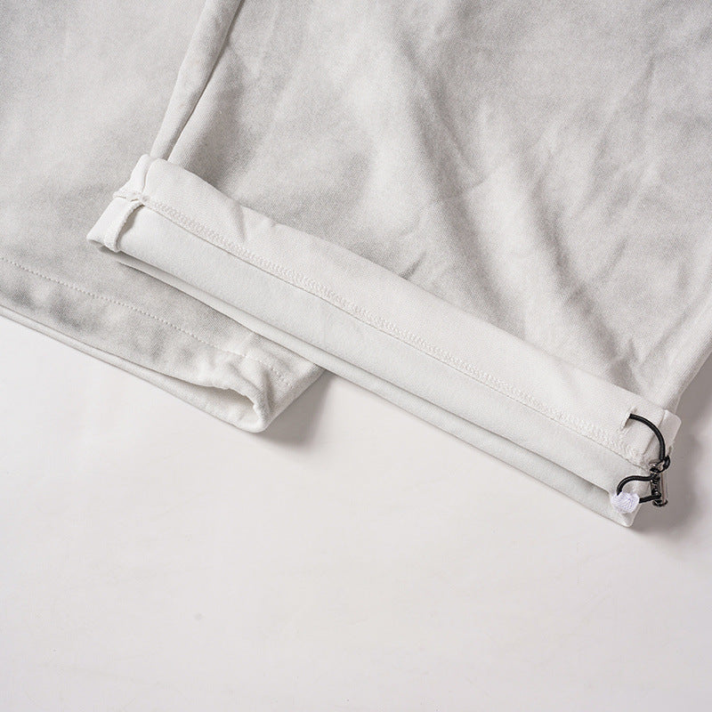 Letter Print Washed Wide Leg Sweatpants WN27927