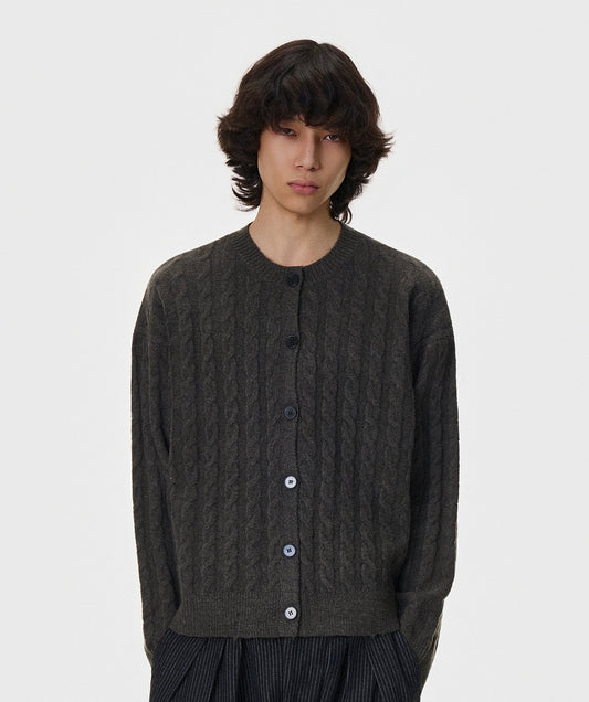 Textured Stripe Oversize Knit Cardigan WN21397