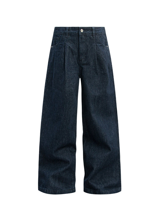 Raw Denim Wide Leg Straight Jeans WN26327