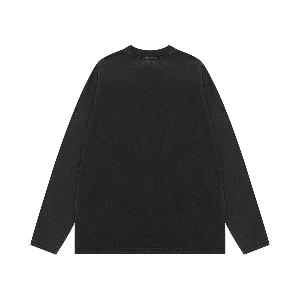 Washed Dirty Dye Graphic Print Long Sleeve T-Shirt WN25719