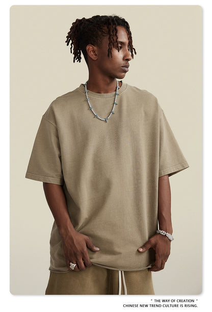 Water Washed Heavyweight Oversize Short Sleeve T-Shirt WN6077