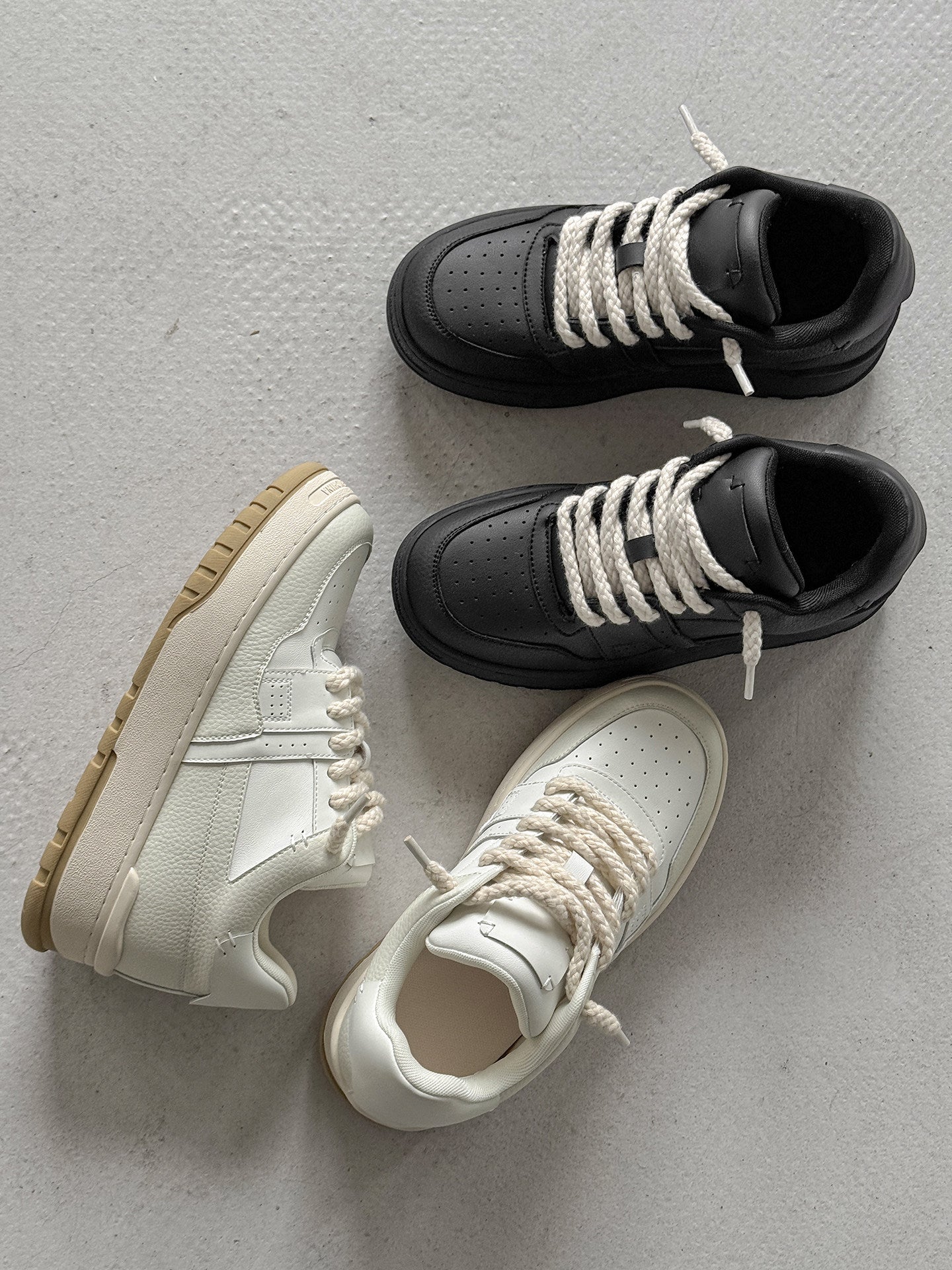 Chunky Wedge Platform Lace-Up Sneakers WN24522
