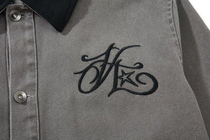 Canvas Embroidery Jacket WN25960