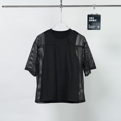 Mesh Sheer Oversize Short Sleeve T-Shirt & Vest WN24293