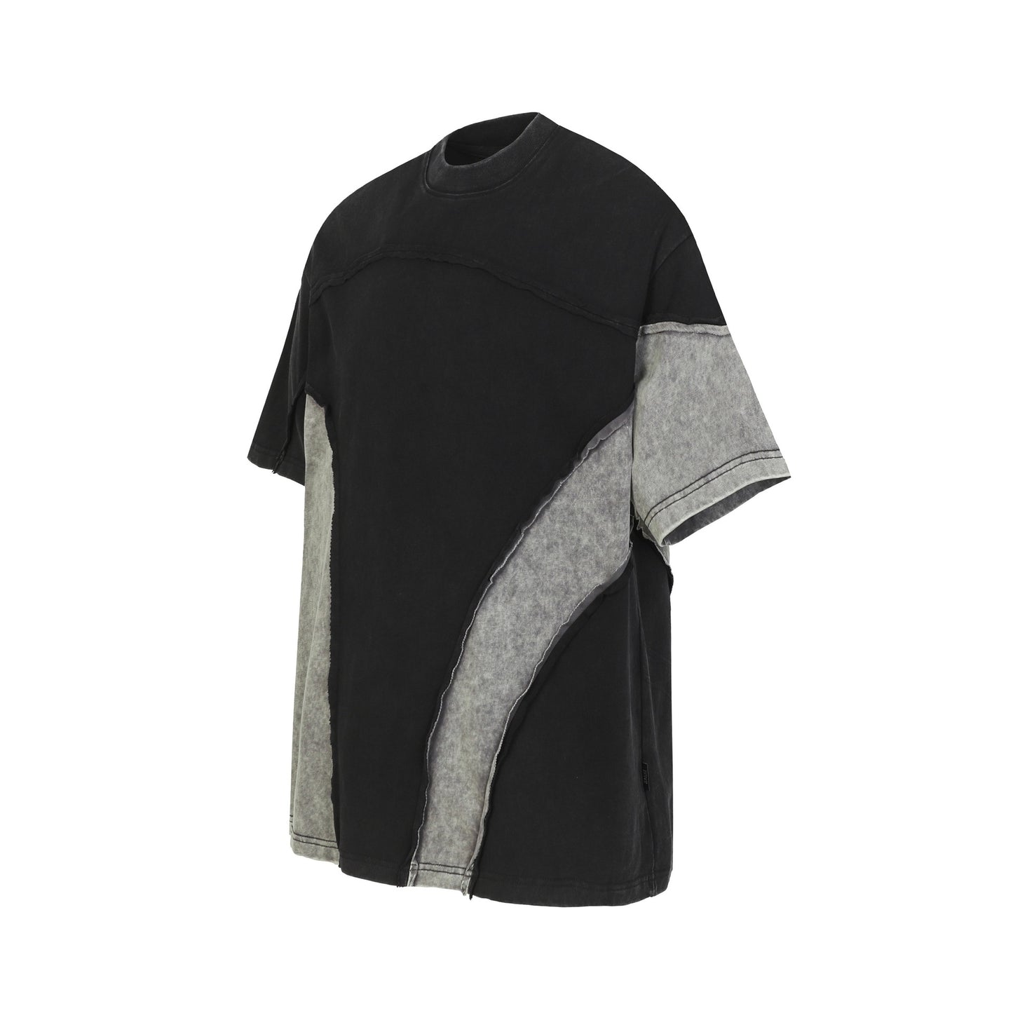 Cotton Wash Raw Edge Oversize Short Sleeve T-Shirt WN25576
