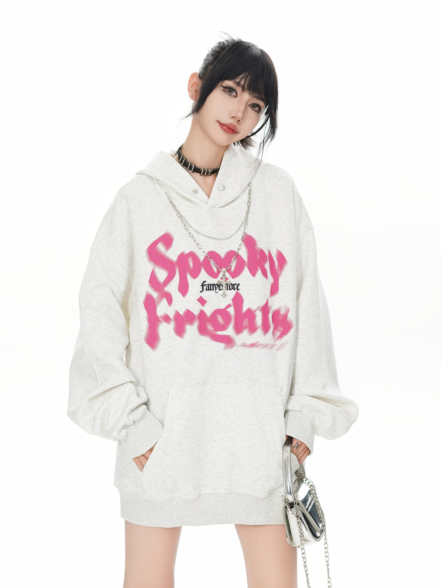 Letter Print Pullover Hoodie WN11208