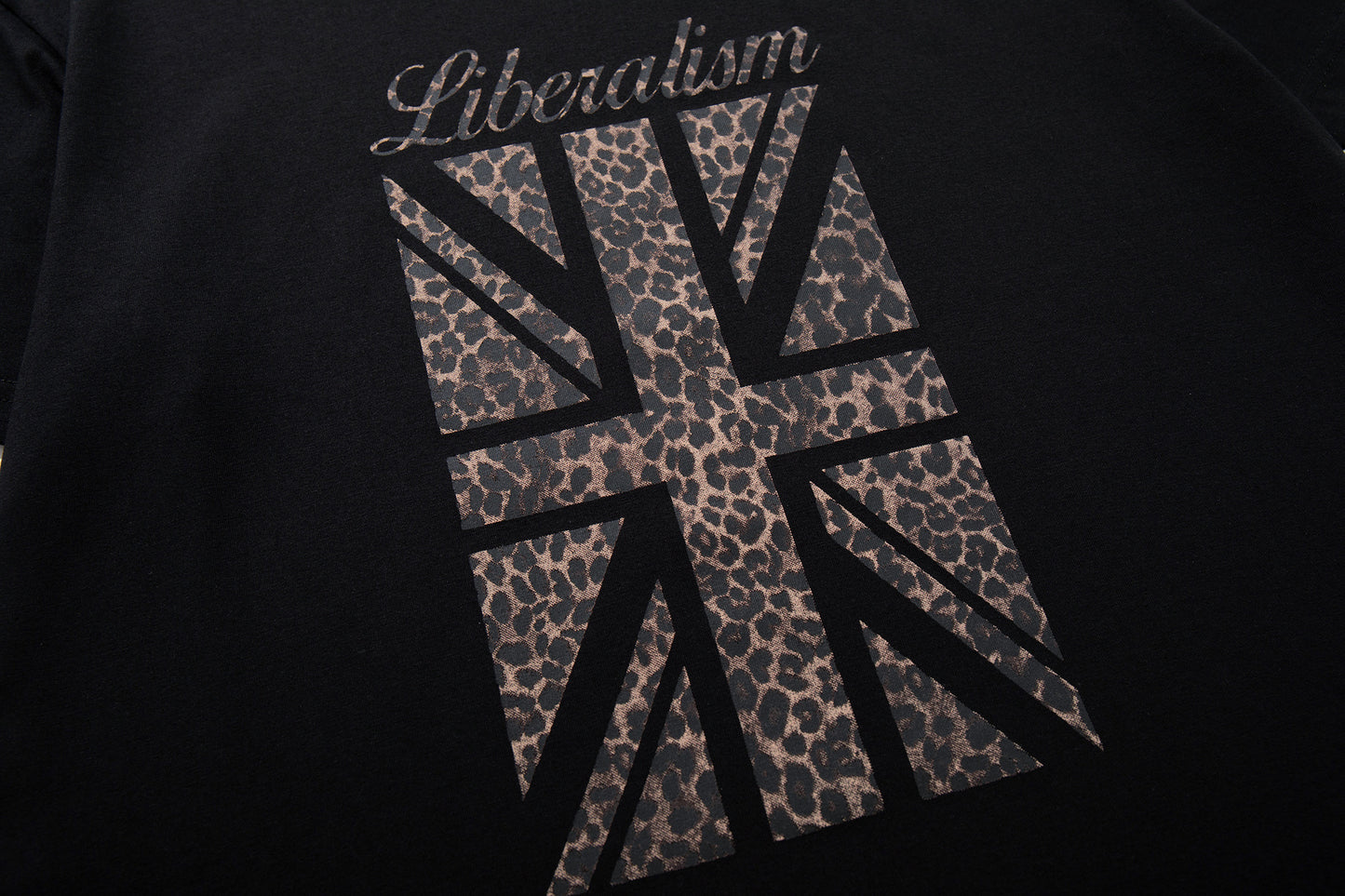 Leopard Print Flag Short Sleeve T-Shirt WN25620