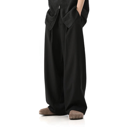 Drape Wide-Leg Straight Trousers WN10400