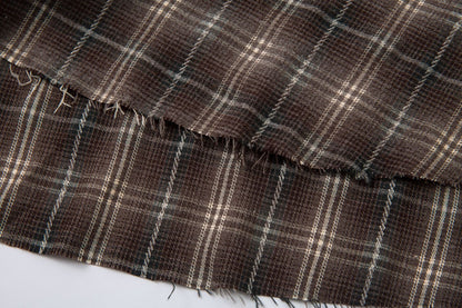 Plaid Letter Embroidery Fake Layered Long Sleeve Shirt WN25856