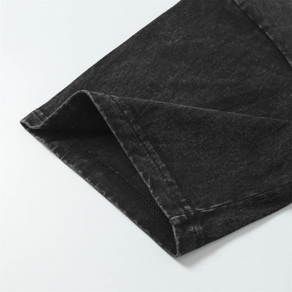 Washed Graffiti Design Oversize Short Sleeve T-Shirt WN15066