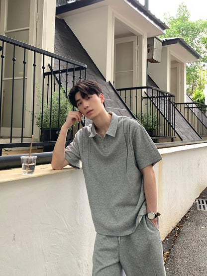 Short Sleeve Polo Shirt & Half Pants Setup WN24927