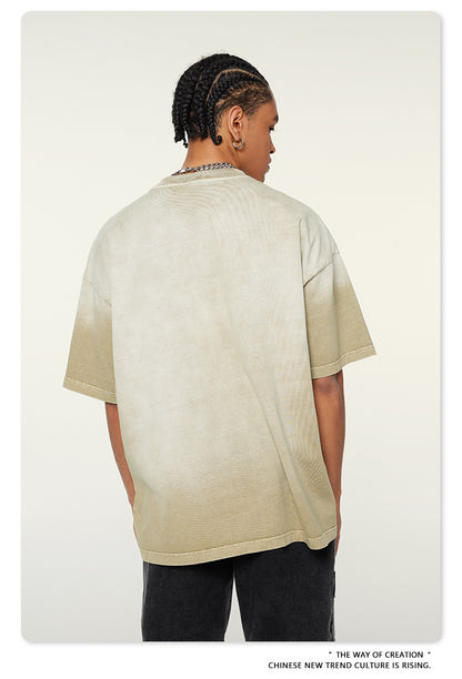 Washed Oversize Short-sleeve T-shirt WN6453