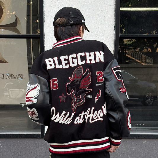 Heavyweight Embroidery Baseball Jacket WN23014