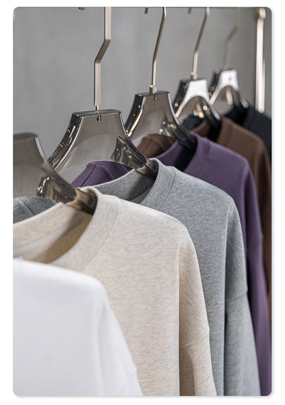 Oversize Heavyweight Basic Round Neck Sweatshirt WN9929