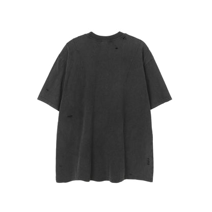 Washed Damage Oversize Short Sleeve T-Shirt WN16187