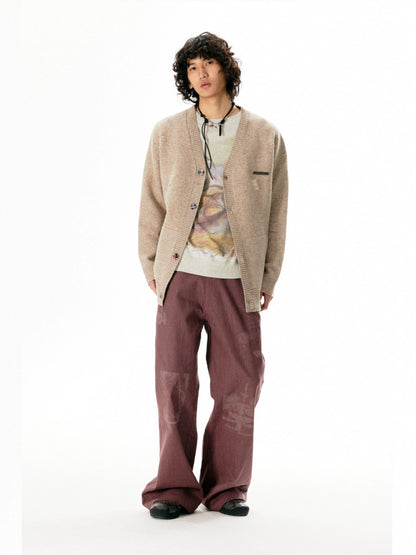 Burnout Swing Design Wide Leg Pants WN18910