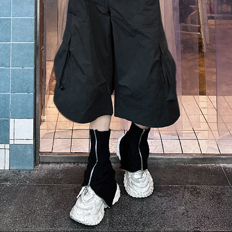 Zipper Ribbed Socks WN25081