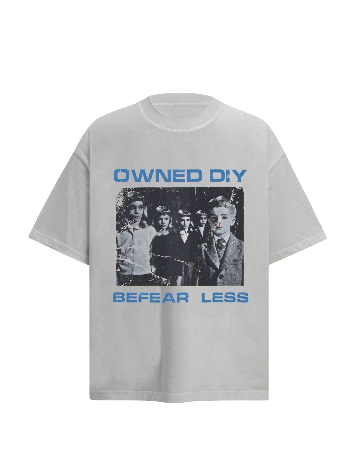 Washed Kids Photo Print Oversize Short Sleeve T-Shirt WN26322