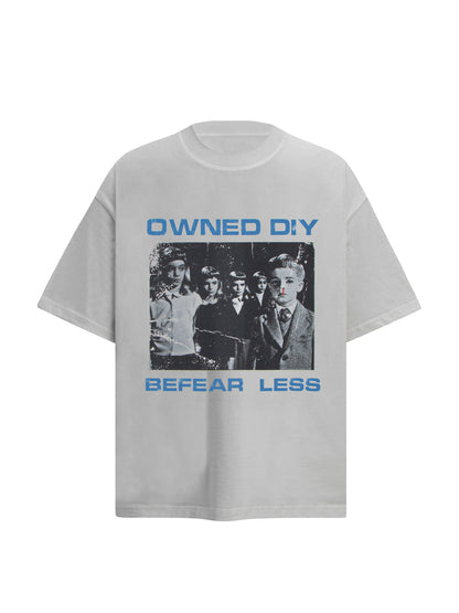 Washed Kids Photo Print Oversize Short Sleeve T-Shirt WN26322