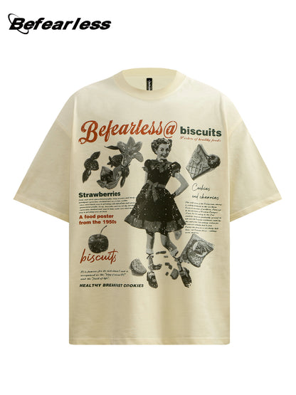 Portrait Graphic Print Oversize Short Sleeve T-Shirt WN26306