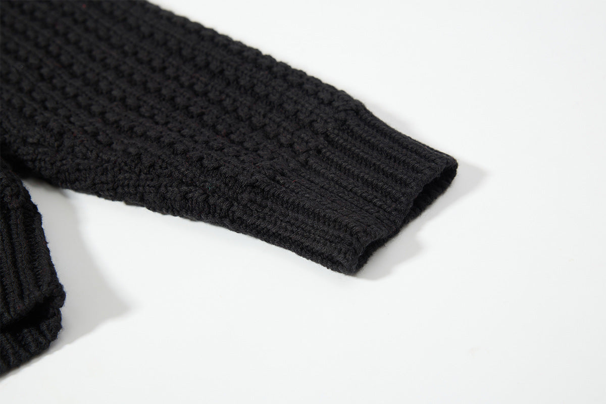 Jacquard Collar Knit Cardigan WN23058