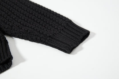 Jacquard Collar Knit Cardigan WN23058