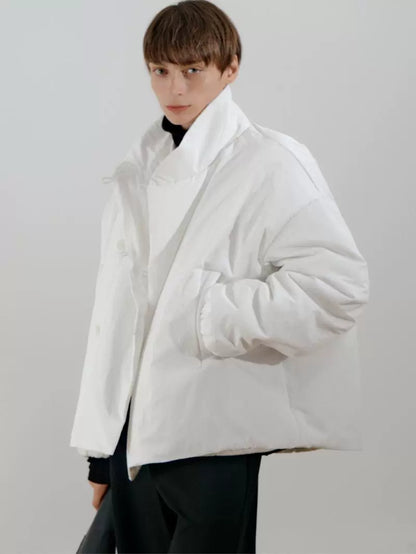 Button High-Neck Puffer Jacket WN21544