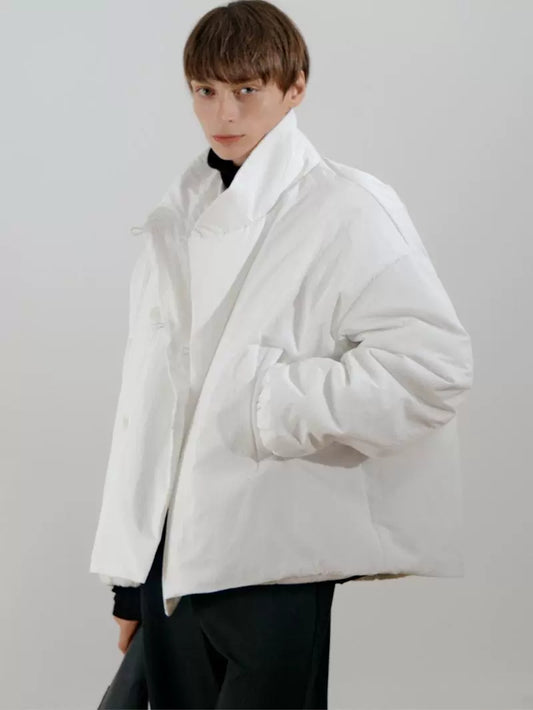 Button High-Neck Puffer Jacket WN21544