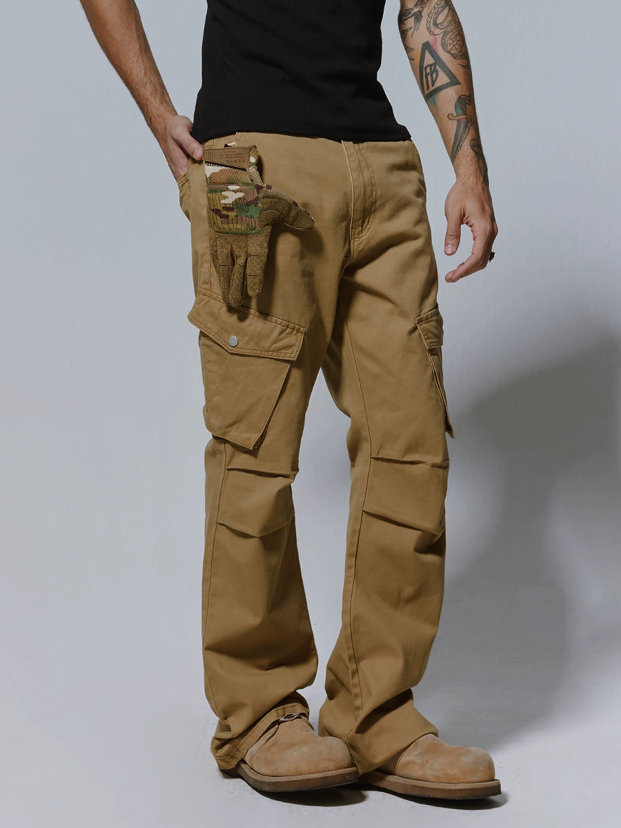 Wrinkle Multi-Pocket Cargo Denim Jeans WN17479
