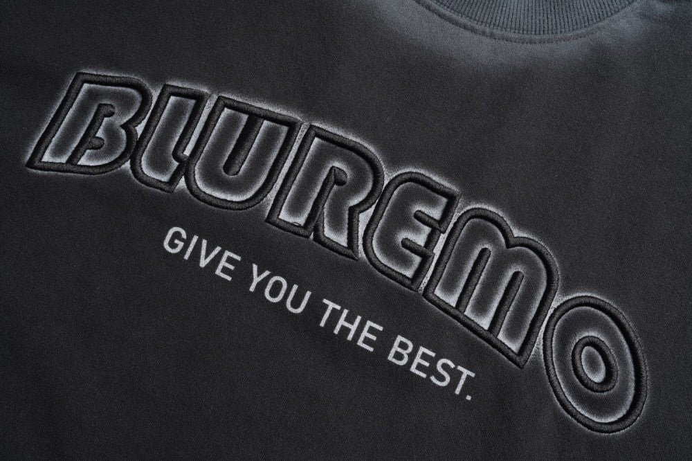 Washed Gradient Letter Embroidery Sweatshirt WN28116
