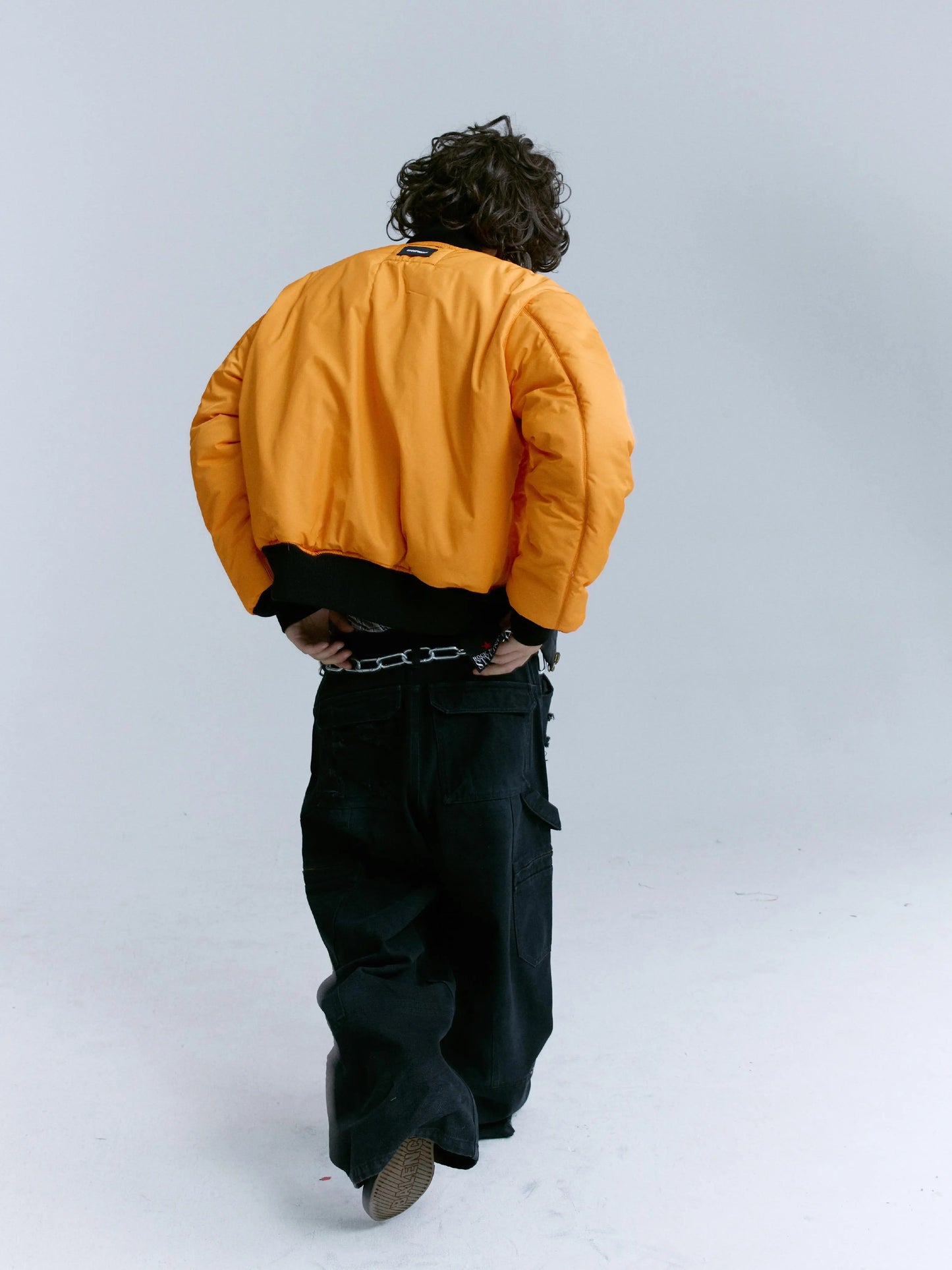 Wormhole Design Puffer Bomber Jacket WN17258