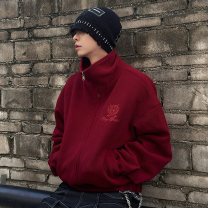 Letter Embroidery Oversize Jacket WN22980