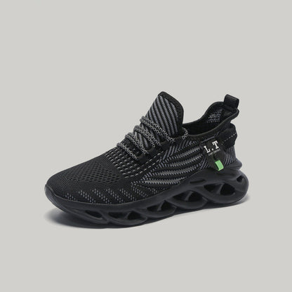 Knit Panel Hollow Sole Slip-On Sneakers WN23437