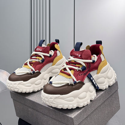 Mesh Rope Lace Chunky Sole Sneakers WN24593