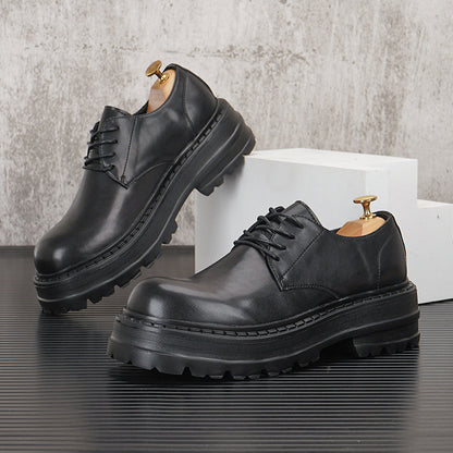 Chunky Platform Round Toe Lace-Up Shoes WN24847