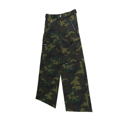 Camouflage Wide-Leg Cargo Pants WN11344