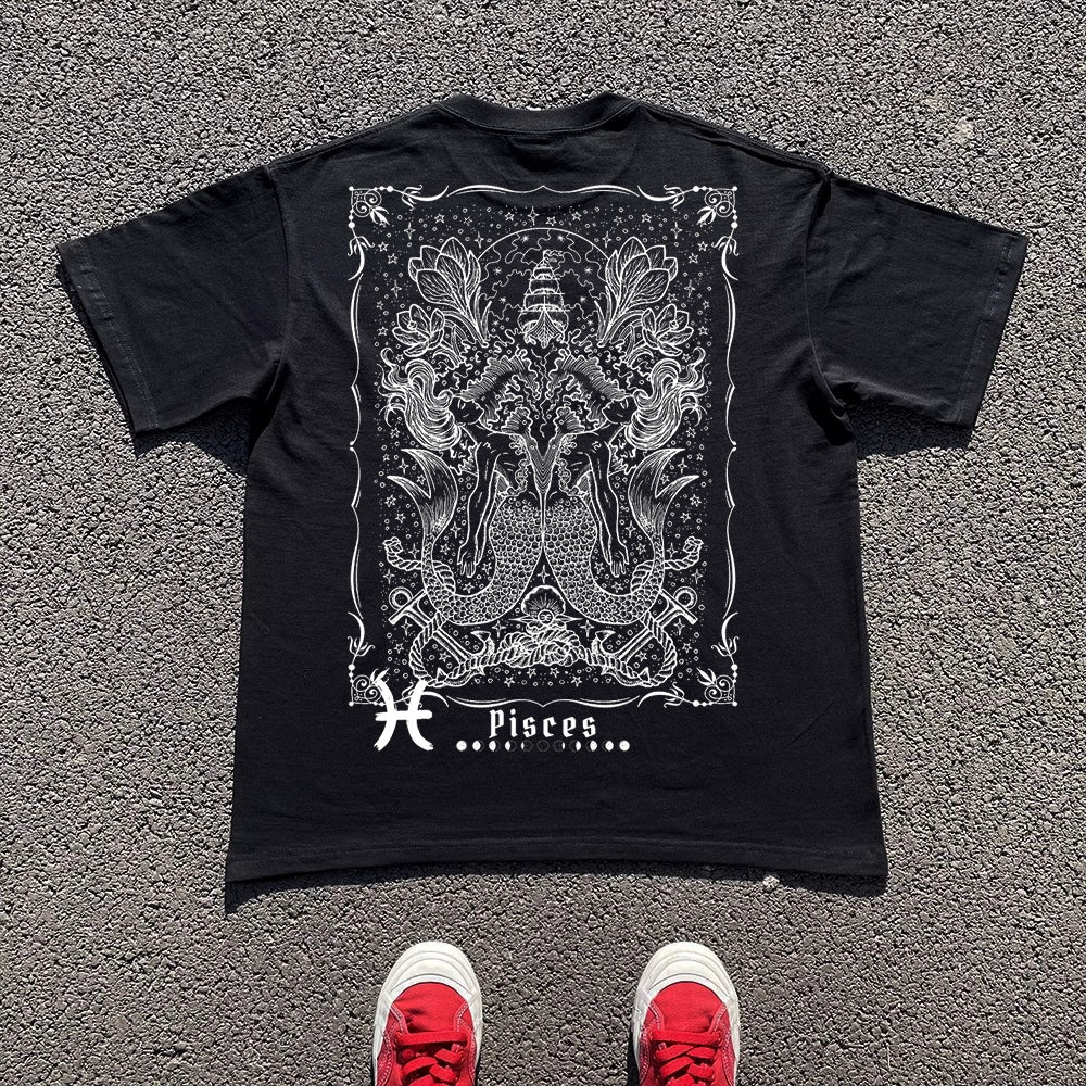 Graphic Design Oversize Short Sleeve T-Shirt WN16719