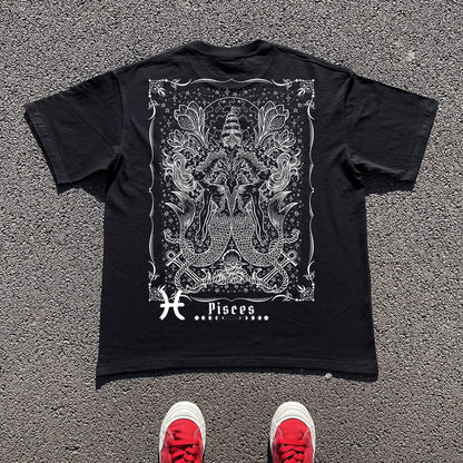 Graphic Design Oversize Short Sleeve T-Shirt WN16719