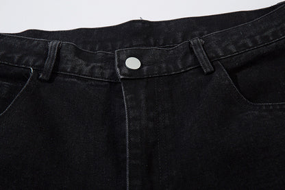 Thorn Embroidery Straight Denim Jeans WN12687