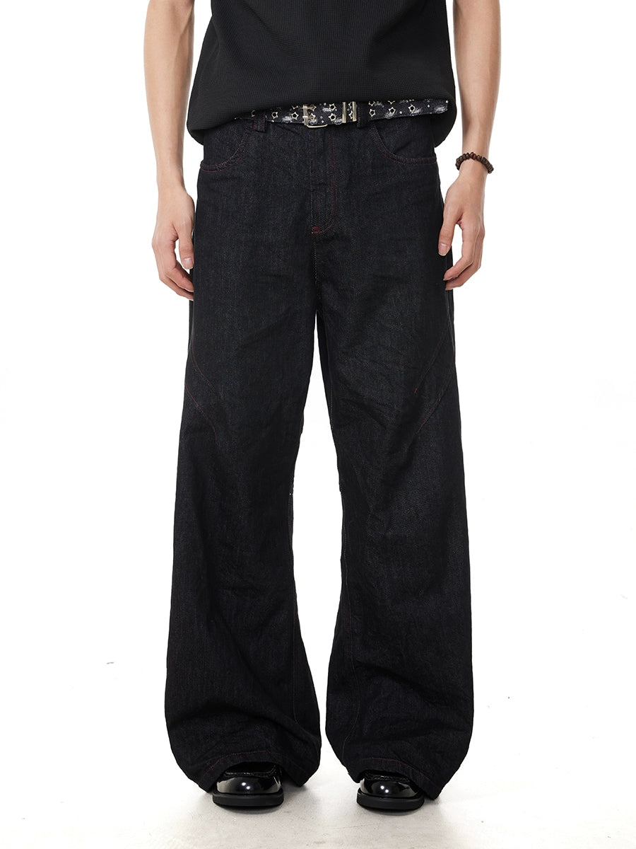 Pointed Toe Chunky Heel Leather Loafers WN20795