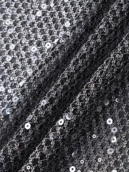 Glitter Sheer Mesh Short Sleeve T-Shirt WN27882