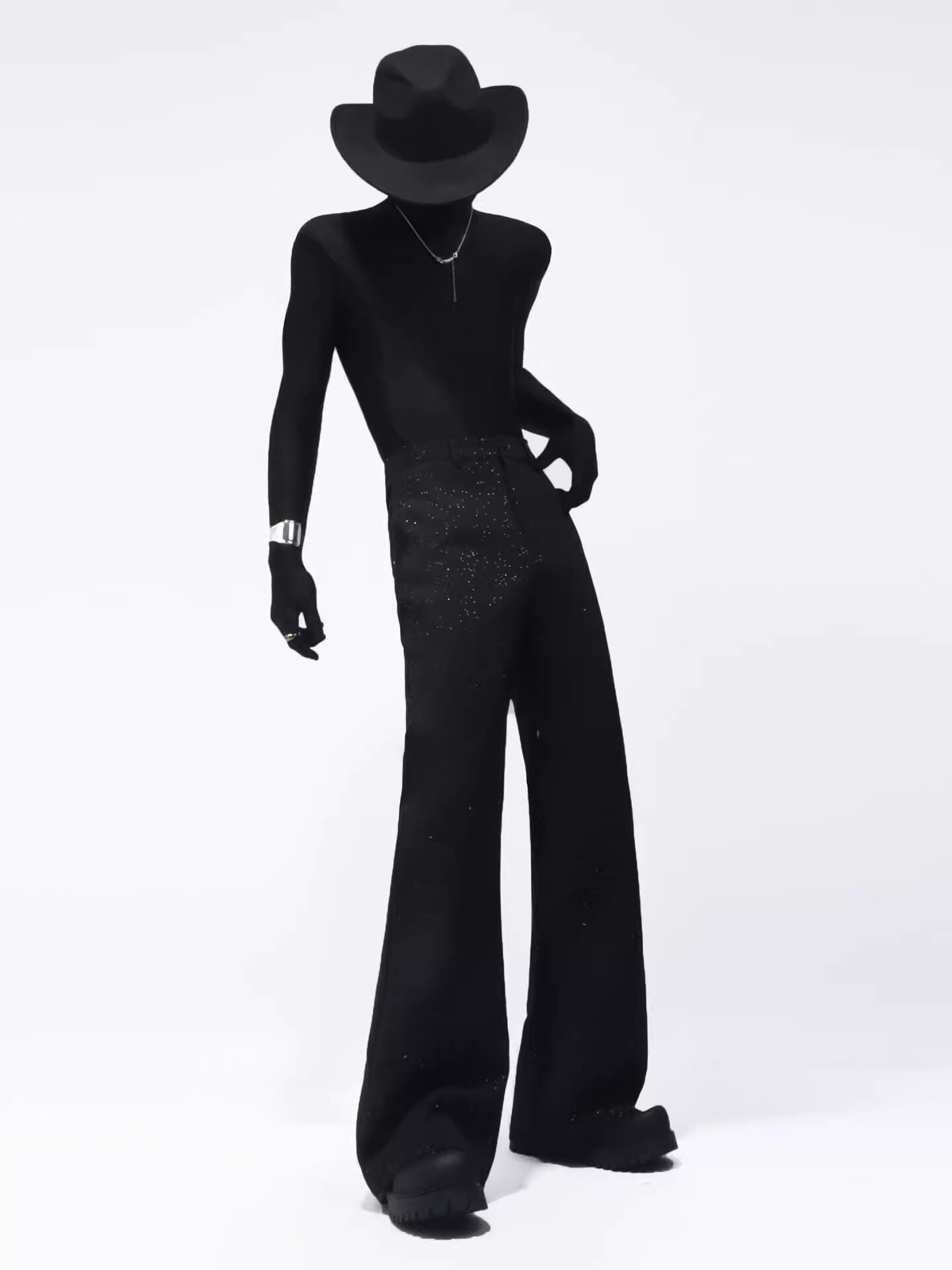 Sequin Flare Trousers WN23657