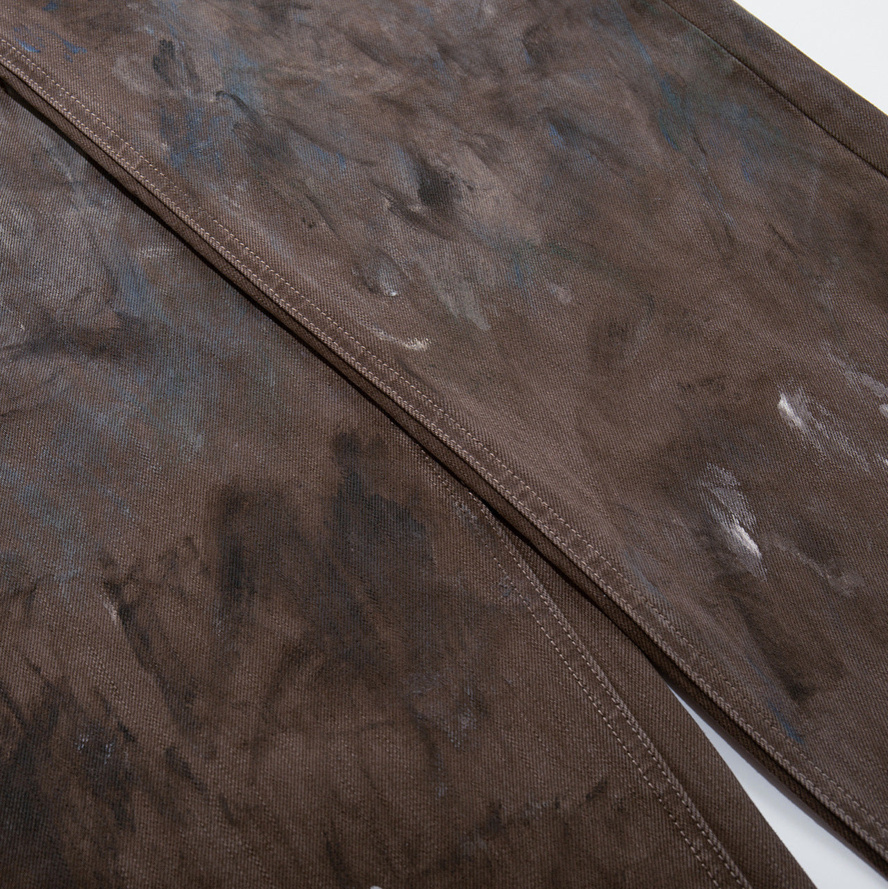 Paint Graffiti Washed Wide Leg Denim Jeans WN23046